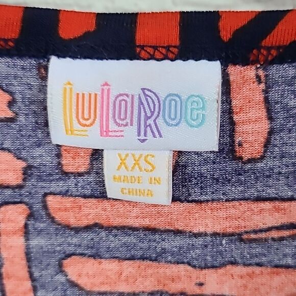 LuLaRoe Julia Dress Knit XXS (00-0) Red & Blue Midi Fitted Business Casual NWT - Picture 6 of 11